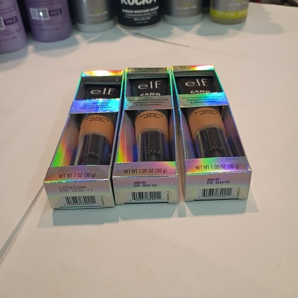 Elf Camo CC Cream 30 spf Sunscreen Tan 425 N - 1.05 oz - 3 Packs - Picture 3 of 10